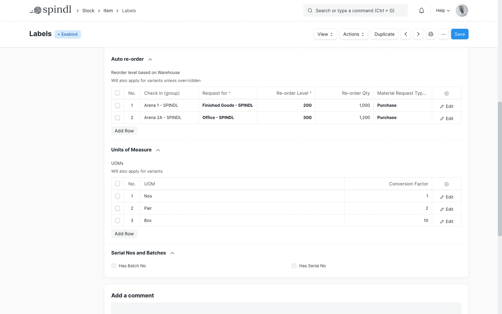 Automate stock replenishment