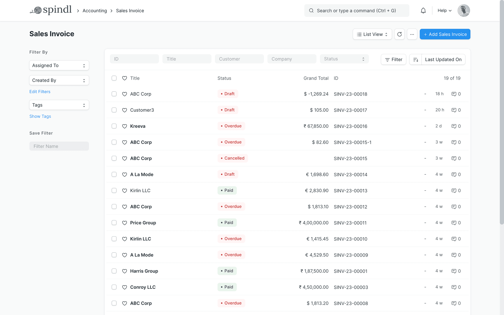 Multi-currency accounting